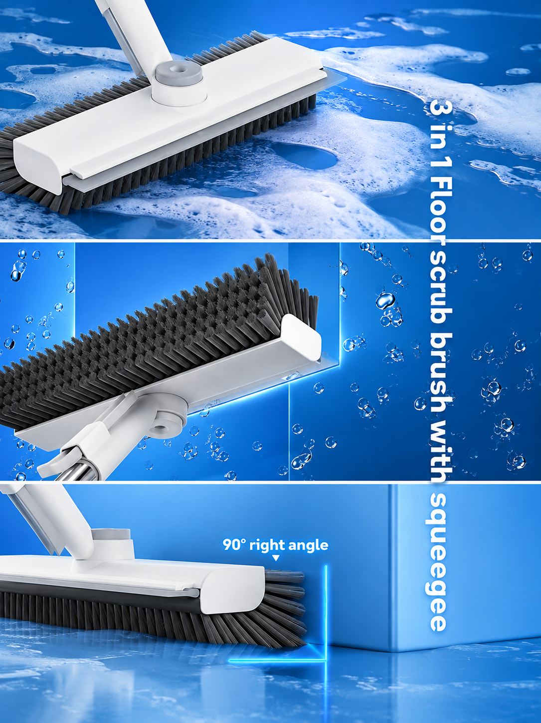 Floor Scrub Brush 3 in 1