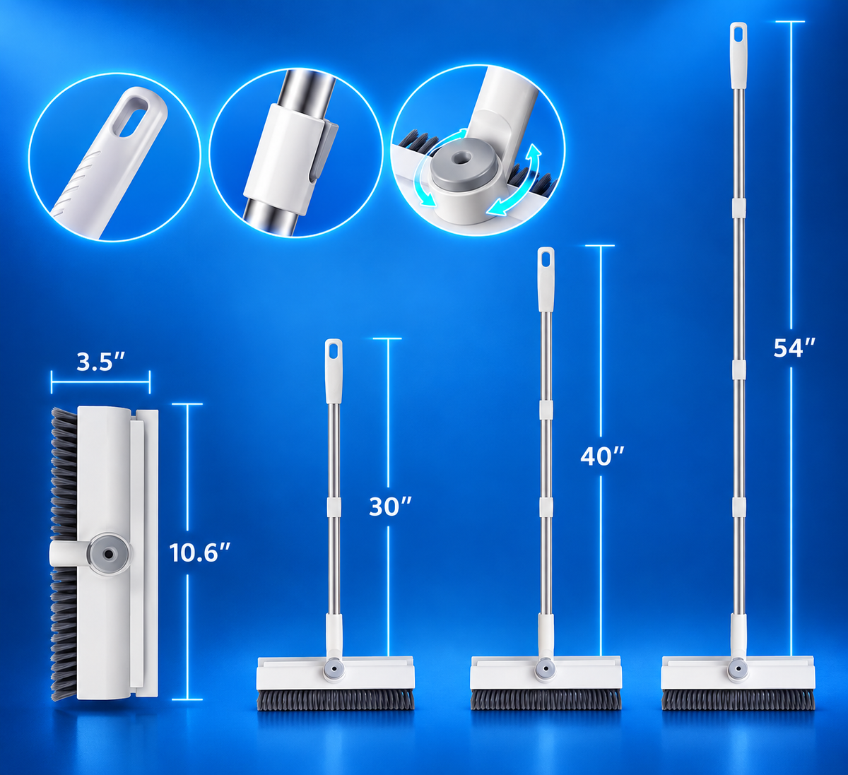 Floor Scrub Brush 3 in 1